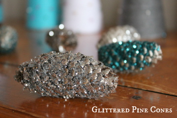 Glittered Pine Cones