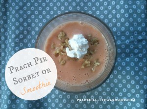 Peach Pie Smoothie @ practical-stewardship.com