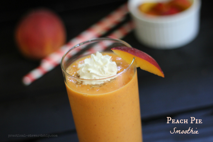 Peach Pie  Smoothie | practical-stewardship.com