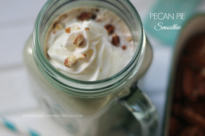 Pecan Pai Smoothie Garnert