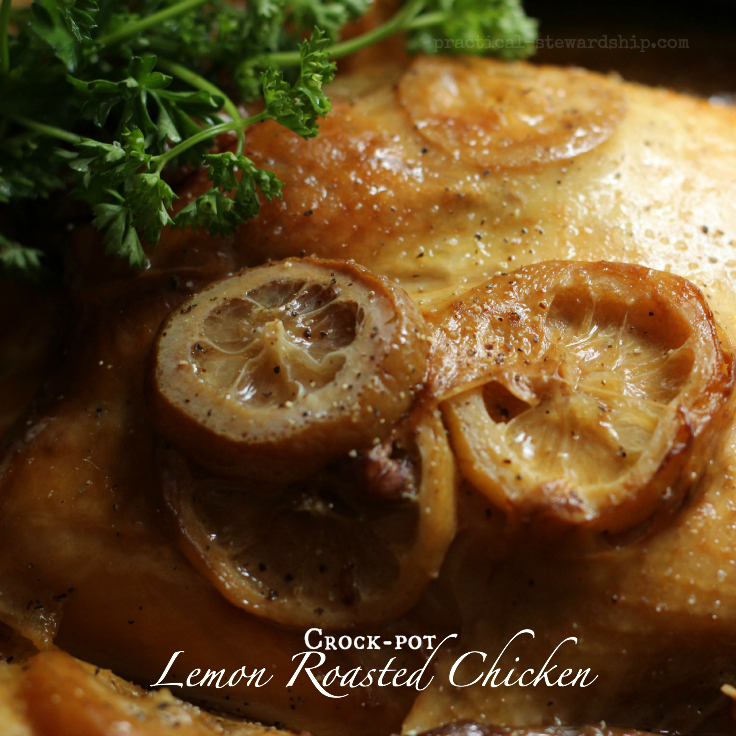 Crockpot Lemon Roasted Chicken