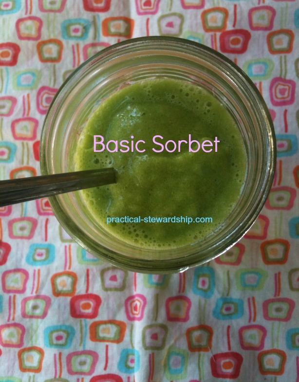 Green Basic Sorbet @ practical-stewardship.com