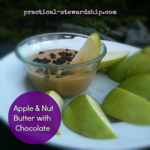 Apple & Nut Butter with Chocolate