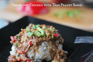 Crock-pot Chicken with Thai Peanut Sauce