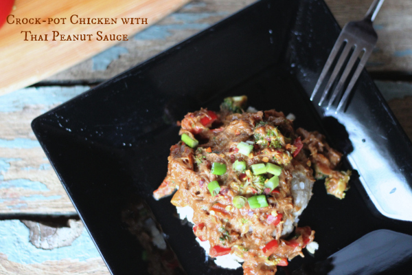 Crock-pot Chicken with Thai Peanut Sauce