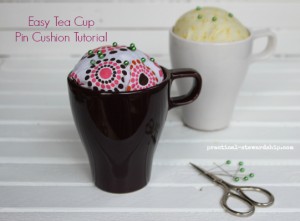 Easy Tea Cup Pin Cushion Tutorial