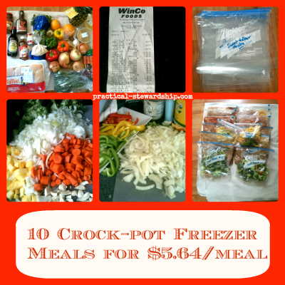 10 Crock-pot Freezer Meals for $5.64 a Meal - Practical Stewardship