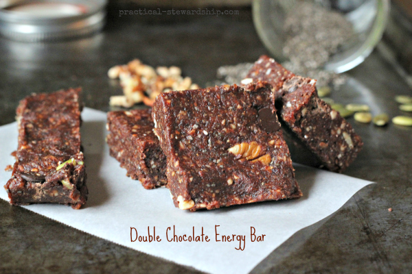 Double Chocolate Energy Bar, Vegan, Raw, Gluten-free