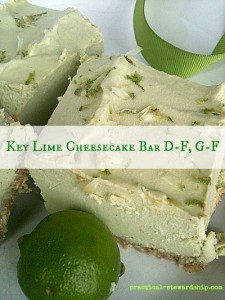 Key Lime Cheesecake Bar D-F, G-F