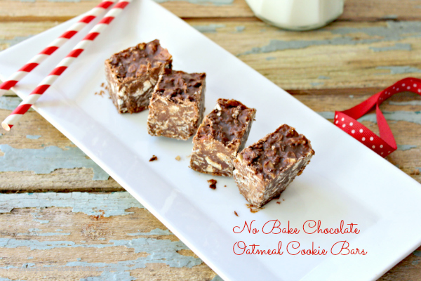 No Bake Chocolate Oatmeal Cookie Bars