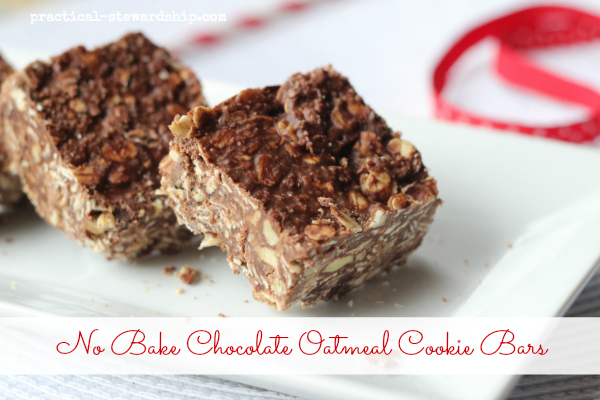 No Bake Chocolate Oatmeal Cookie Bars