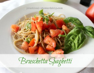 Bruschetta Spaghetti, Raw Sauce