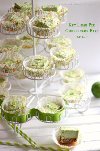 Key Lime Pie Cheesecake Bars, D-f, G-f