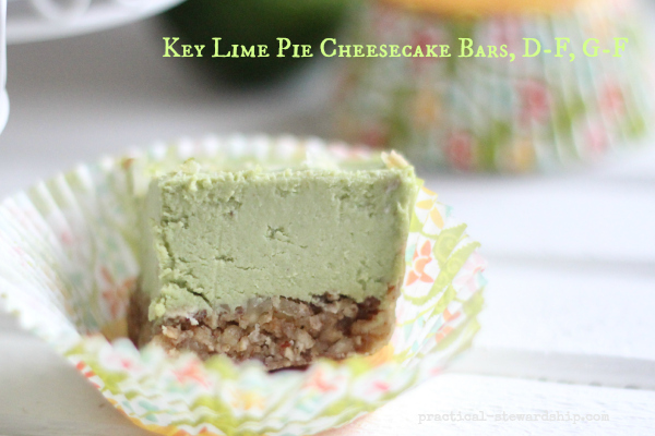 Key Lime Pie Cheesecake Bars, D-f, G-f