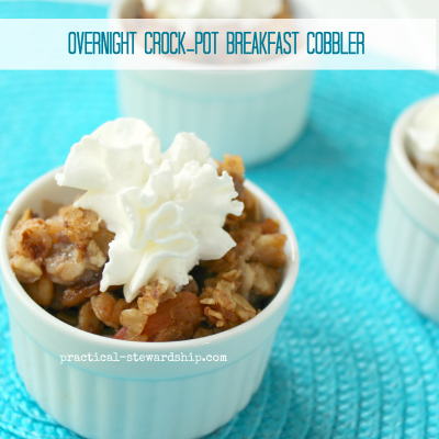 Overnight wthe Crock-pot Breakfast Cobbler