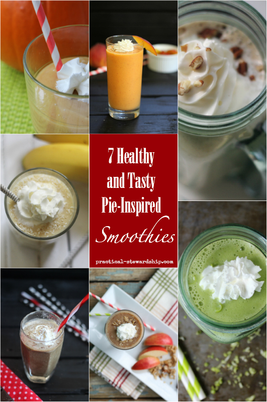 7 Pie-Inspired Smoothies Collage