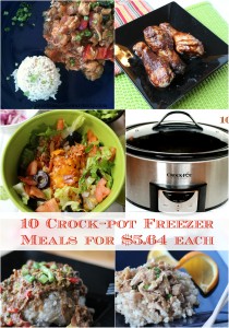 10 Crock-pot Freezer Meals for $5.64 each