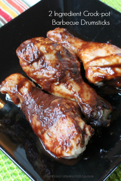 2 Ingredient Slow Cooker Barbecue Drumsticks