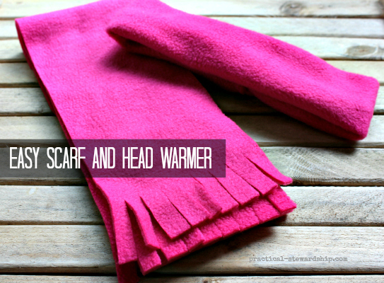 diy no sew fleece scarf