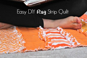 Easy DIY Rag Strip Quilt