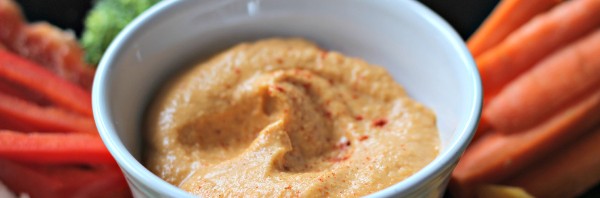 Roasted Red Pepper Hummus, Vegan