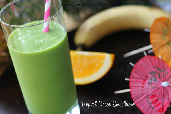 Tropical Green Smoothie, Dairy-free, Vegan