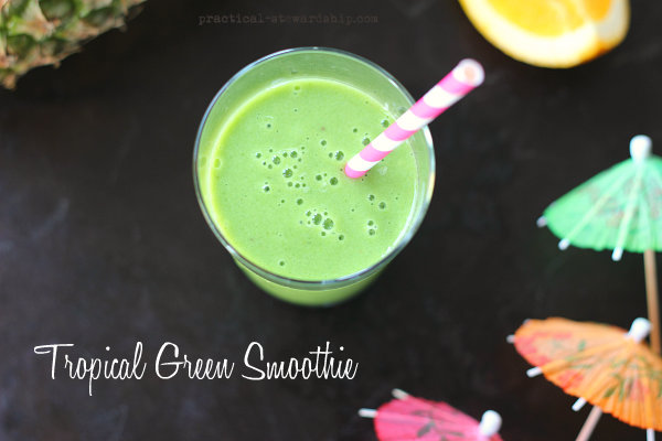 Tropical Green Smoothie, Dairy-free, Vegan