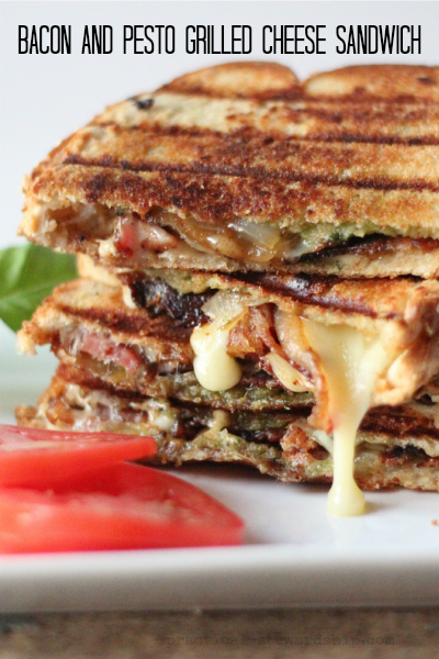 Bacon and Pesto Grilled Cheese Sandwich