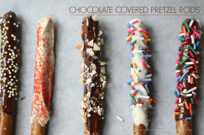 Crock-pot Chocolate Covered Pretzel Rods