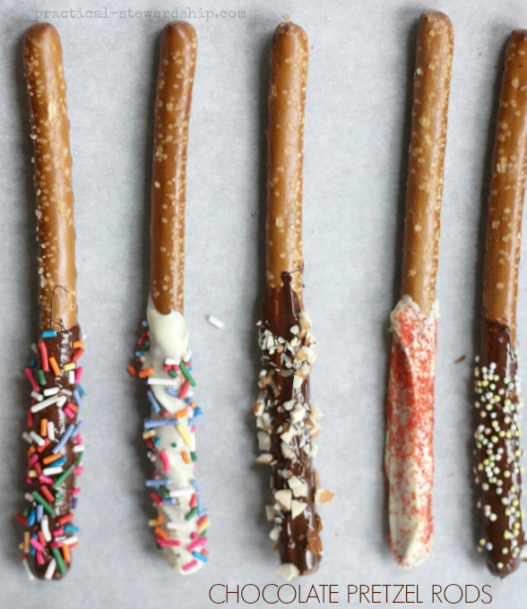 Chocolate Pretzel Rods