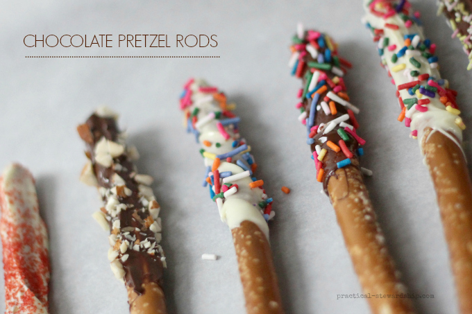 Chocolate Pretzel Rods