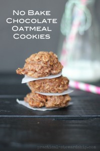 No Bake Chocolate Oatmeal Cookies