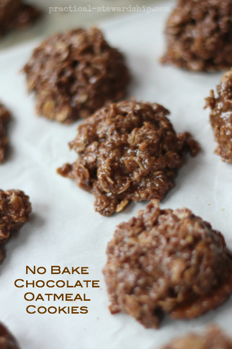 No Bake Chocolate Oatmeal Cookies