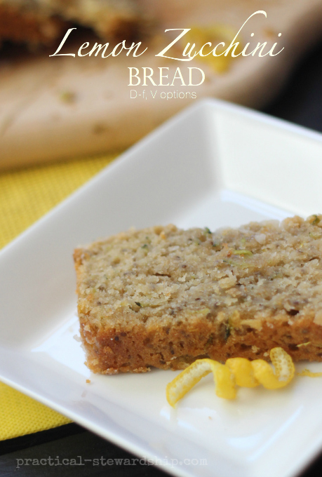 Lemon Zucchini  Bread D-f, V options