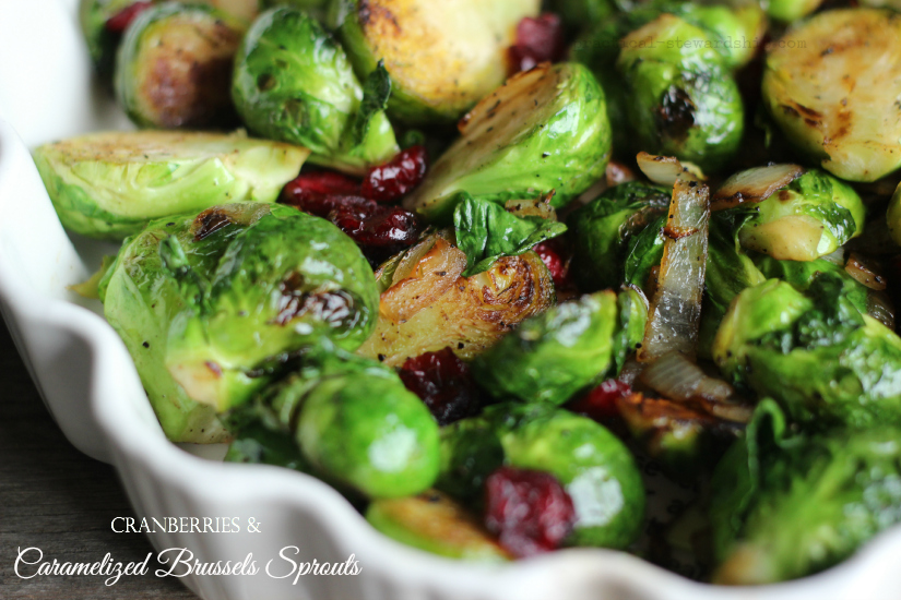 Caramelized Brussels Sprouts with Cranberries