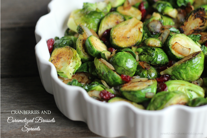 Cranberries and Caramelized Brussels Sprouts
