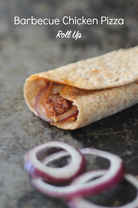 Barbecue Chicken Pizza Roll Up