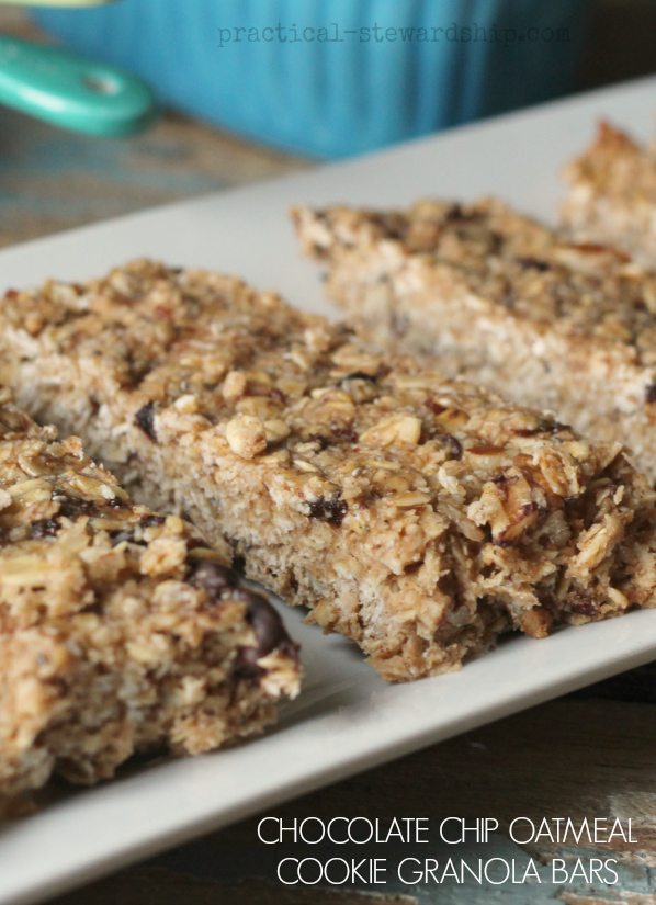 Oatmeal Chocolate Chip Cookie Granola Bars