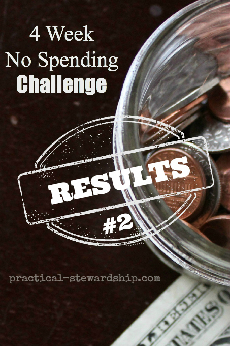 4 Week No Spending Challenge Results #2