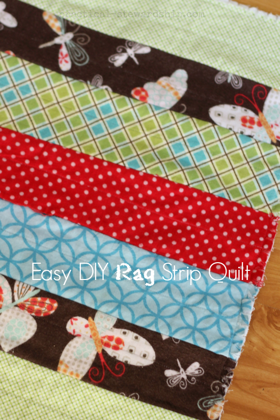 Easy DIY Rag Strip Quilt