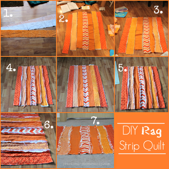 DIY Strip Quilt Tutorial with Steps