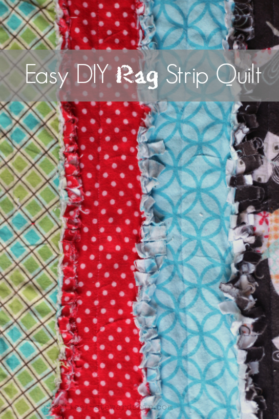 Easy DIY Rag Strip Quilt