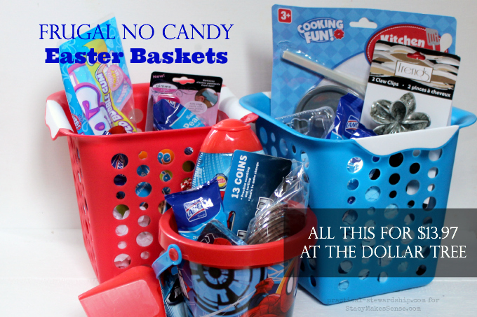 Frugal No Candy Easter Baskets