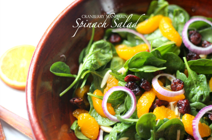 Cranberry Mandarin Spinach Salad