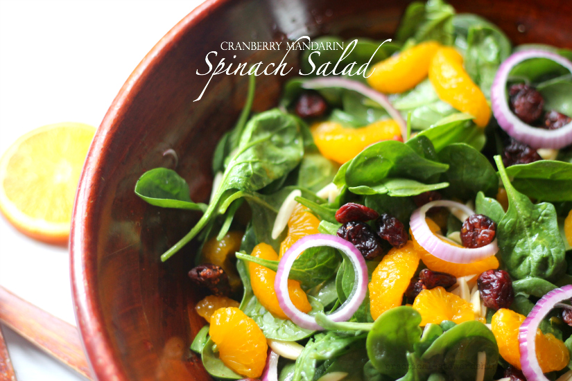Cranberry Mandarin Spinach Salad