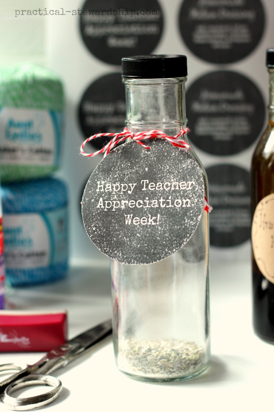 Happy Teacher Appreciation Week Salad Dressing Bottles