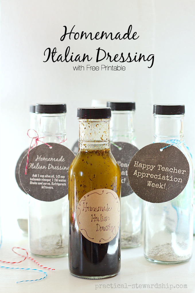 Homemade  Italian Dressing with Free Printable