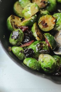 Caramelized Brussels Sprouts with Lemon and Cherries-4