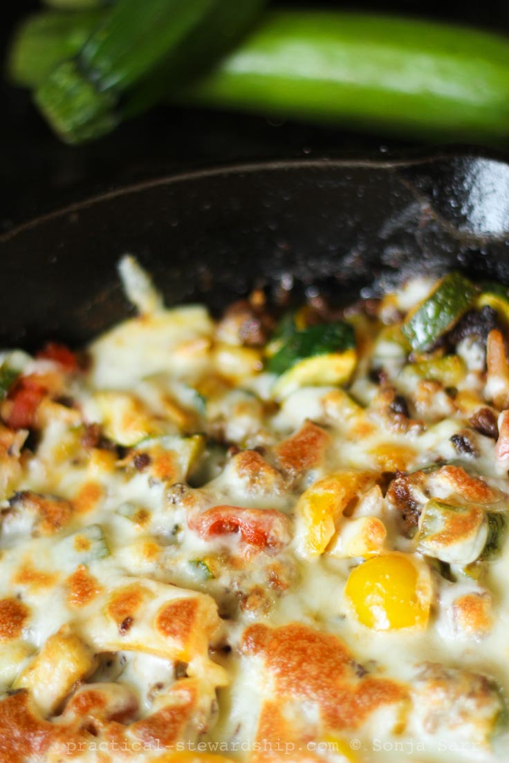 Meaty Zucchini Skillet Dinner