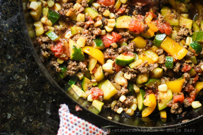 Paleo Meaty Zucchini Skillet Dinner